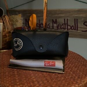 Authentic Ray Ban By Luxotica Sunglasses or Eye Glasses Black Case